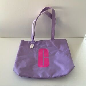 NWT Clinique Purple Canvas Tote Bag With Double Handles